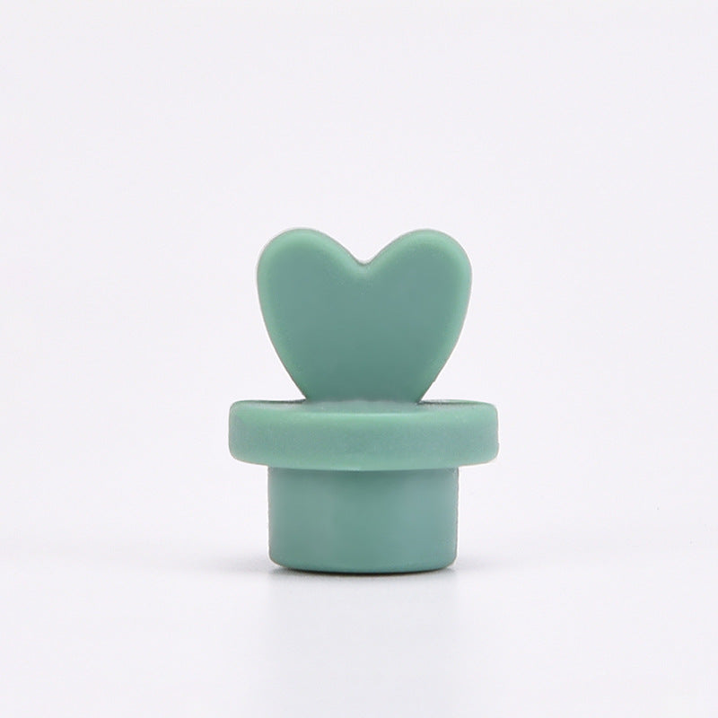 Wholesale Silicone Love Straw Cup Decorative Love Seal Plug